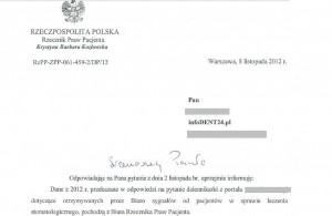 Rzecznik Praw Pacjenta o