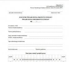 Jak długo przechowujemy zlecenie świadczenia protetycznego/ortodontycznego?