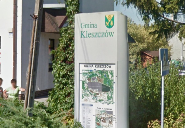 Gmina Kleszczów (źródło: Google Maps) Dentyści w szkołach gminy Kleszczów