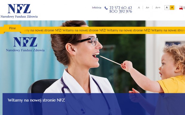NFZ pokazał nową odsłonę swojego serwisu NFZ czeka na opinie o nowej wersji serwisu