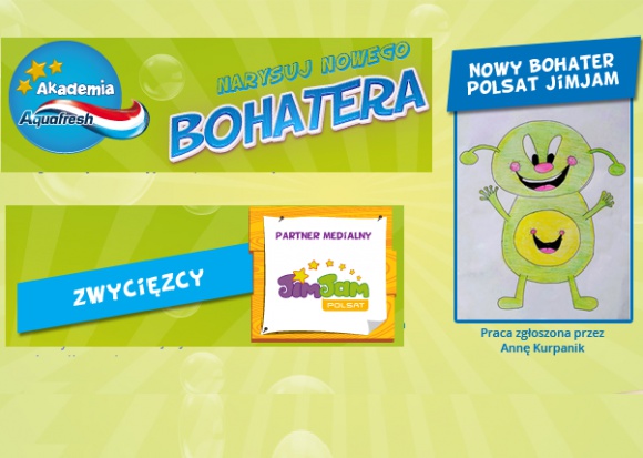 Akademia Aquafresh: nowa postać programu Polast JimJam wybrana przez jury Akademia Aquafresh: nic o zdrowiu jamy ustnej!
