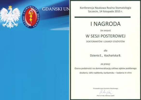 Lek. dent. z GUMed nagrodzona Brawa dla dentystyki Eweliny Dzienis