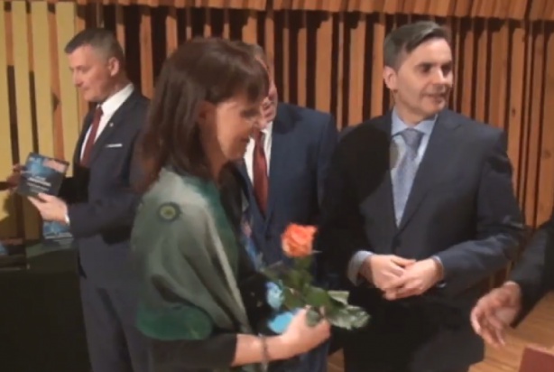 Justyna Zajączkowska podczas gali wręczenia nagród Stomatolog Roku 2015 w regionie Radomskim