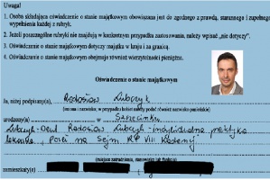 Oświadczenie majątkowe posła dentysty Radosława Lubczyka Poseł dentysta z kosztochłonną praktyką dentystyczną