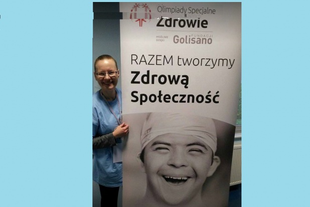 Dr Kaja Wichrowska – Rymarek (źródło: FB Olimpiady Specjalne Polska) Dr Kaja Wichrowska – Rymarek z nagrodą Golisano Health Leadership 2016