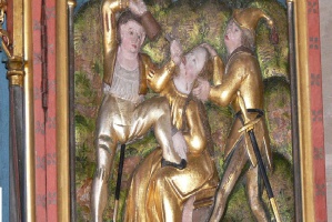 Tortury św. Apollonii, katedra Heilsbronn (Bawaria) (źródło: Wikipedia) Kult Apolonii, patronki stomatologów, wiecznie żywy