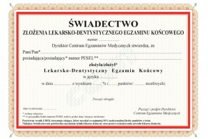 Świadectwo LDEK w rozporządzeniu MZ Jest rozporządzenie ministra zdrowia w sprawie LDEK