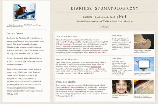 Diariusz Stomatologiczny Ruszył Diariusz Stomatologiczny WIL