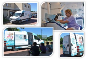 Podlaski dentobus w trakcie pracy (fot. NFZ) Podlaskie: 70 dzieci leczyło się w dentobusie