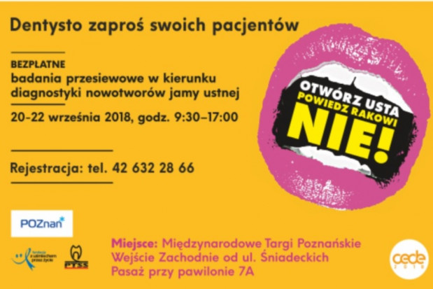 Bezpłatne badania diagnostyczne w kierunku nowotworów głowy i szyi Dentysto, zaproś pacjentów na bezpłatne badania w kierunku raka jamy ustnej