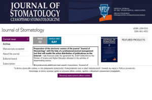 „Journal of Stomatology” Co w środku „Journal of Stomatology”