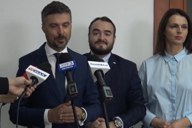 Radosław Lubczyk. podczas konferencji prasowej Plany Radosława Lubczyka, posła dentysty