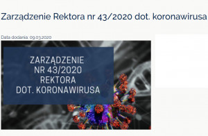 WUM ogranicza działalność Koronawirus: WUM ogranicza działalność dydaktyczną i naukową