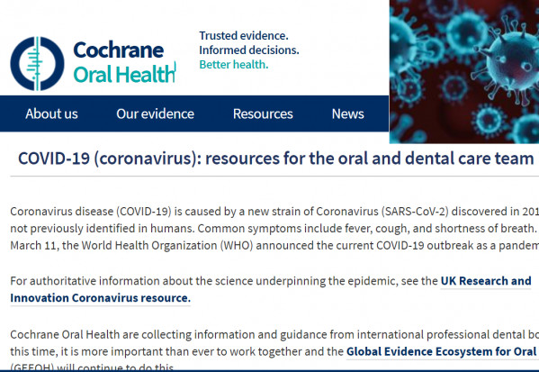 Wytyczne PTS w Cochrane Oral Health Wytyczne PTS w doborowym międzynarodowym towarzystwie