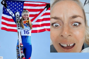 Lindsey Vonn u dentysty Lindsey Vonn dworuje sobie z niedostatków uzębienia