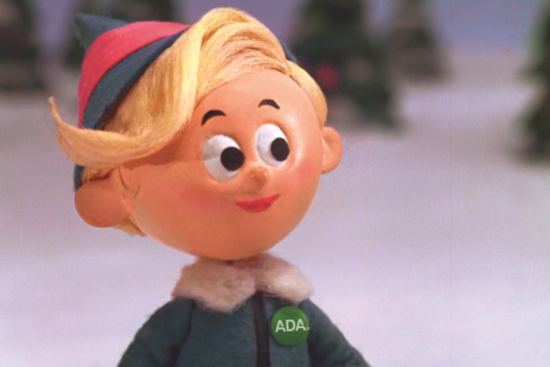 Dentysta w popkulturze Elf Hermey z odznaką ADA