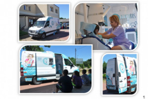 Praca w dentobusie (fot. NFZ) Praca dentobusów w rytmie pandemii