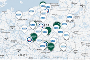 Mapa gabinetów aktywnych w ramach ŚDZJU (fot. PTS) W marcu akcja darmowych przeglądów stomatologicznych