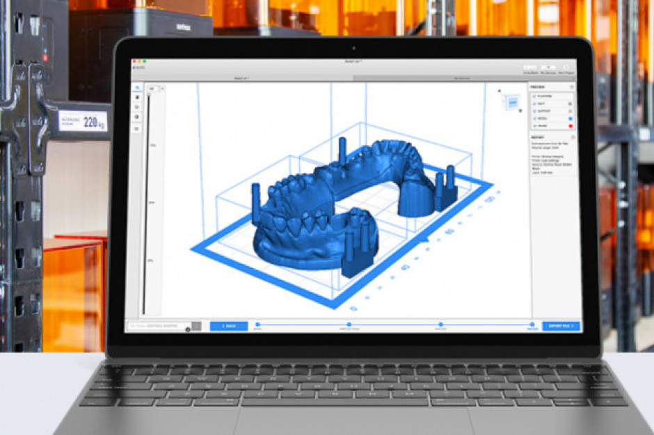 Oprogramowanie do cyfrowego przygotowania modeli do druku oraz zarządzania farmami drukarek 3D (źródło: Zortrax).