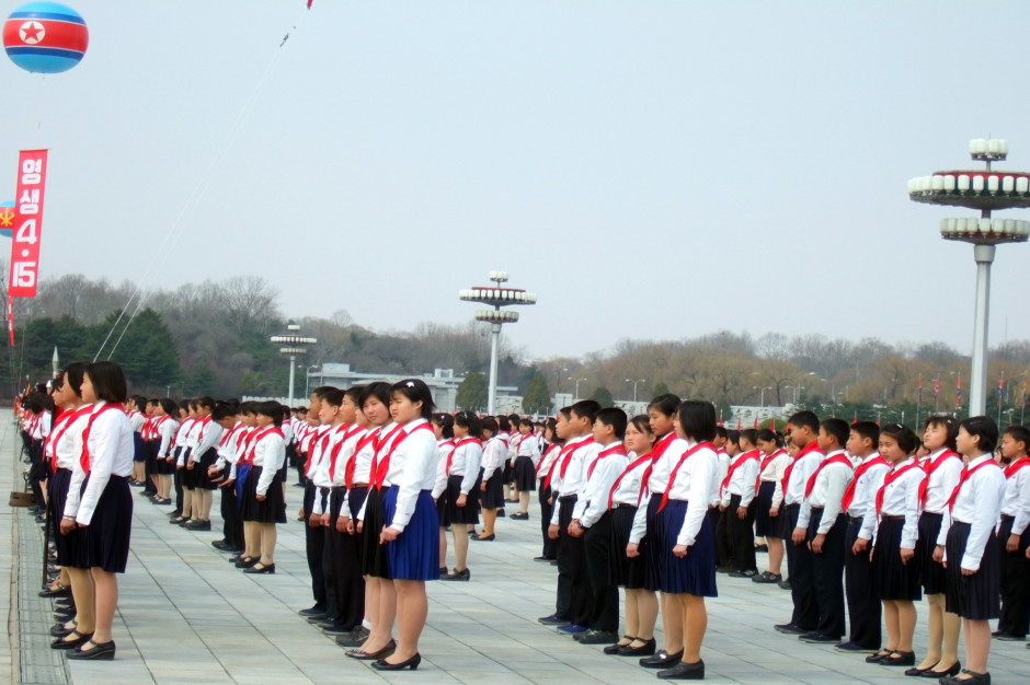 Korea Północna wiec mieszkańców Fot. Shutterstock