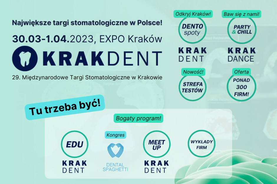KRAKDENT 2023 r. oferta targowa Fot. Targi w Krakowie KRAKDENT 2023 r. oferta targowa Fot. Targi w Krakowie