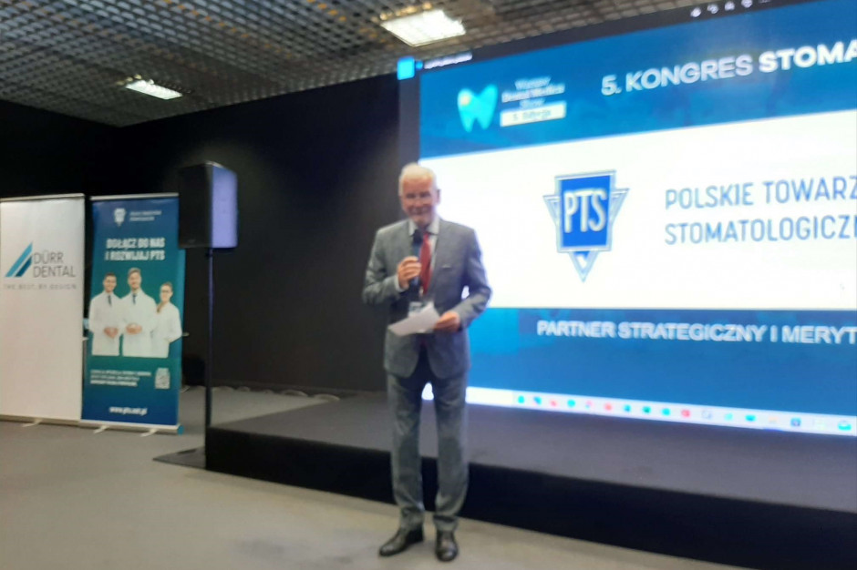 Prof. dr hab. Marek Ziętek prezydent honorowy PTS podczas V Kongresu Stomatologii Fot. PTWP
